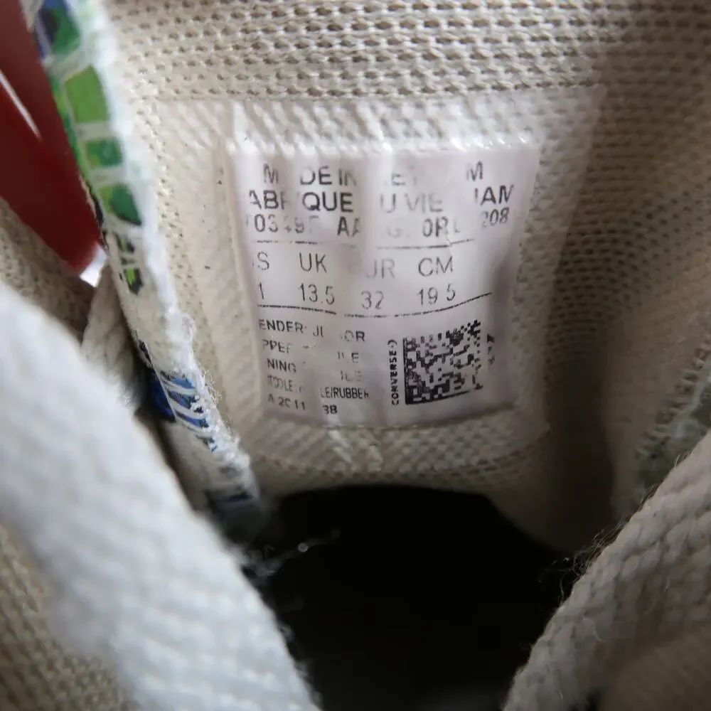 Converse Shoes Junior 1 Chuck Taylor All Star High Top Sneakers Dinosaurs Canvas
